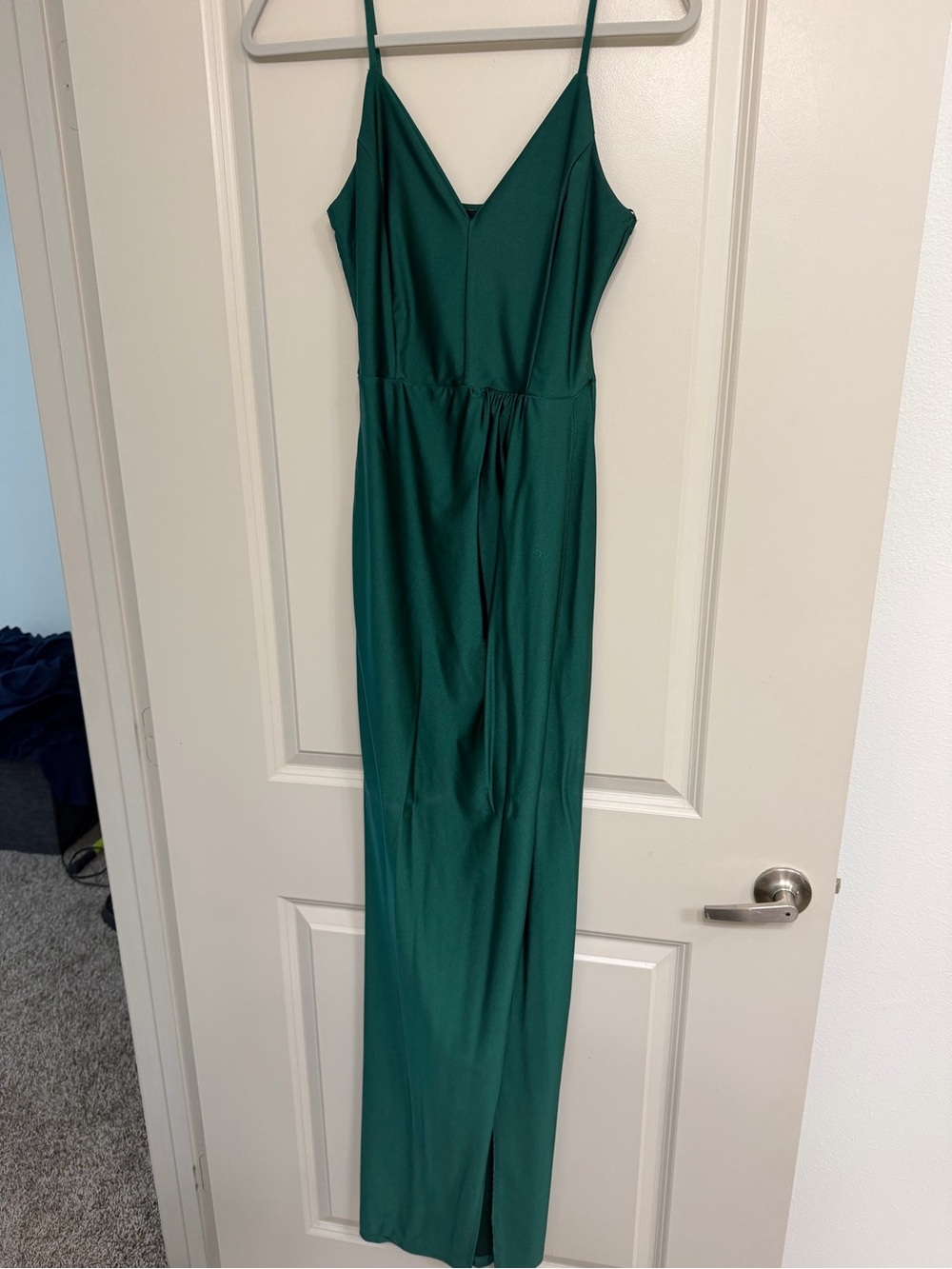 Emerald Green Spaghetti Strap Dress